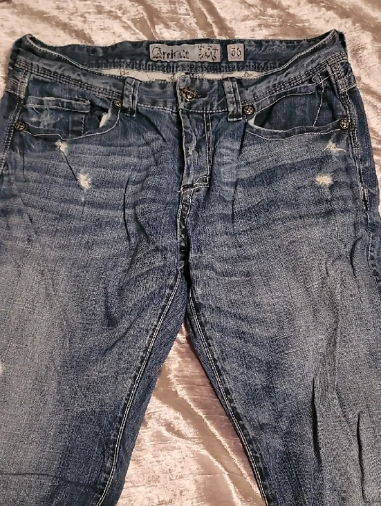 Men's Archaic 36 Boot Cut Jeans Flap Back Pockets - Picture 7 of 12
